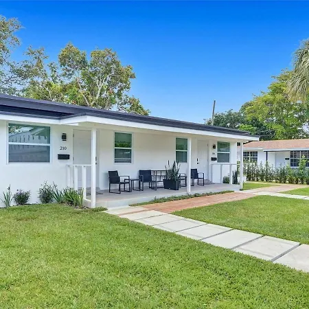 Hallandale Beach Modern Apartment Chic Backyard Exterior foto