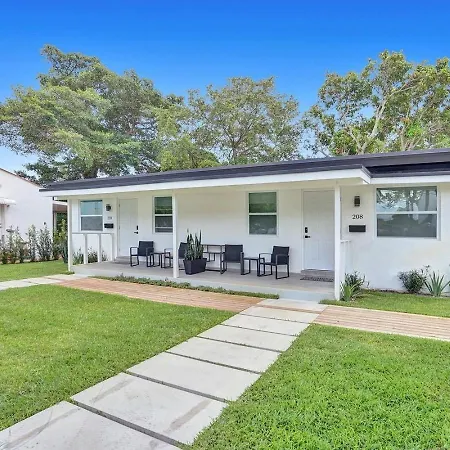 Hallandale Beach Modern Apartment Chic Backyard Exterior foto